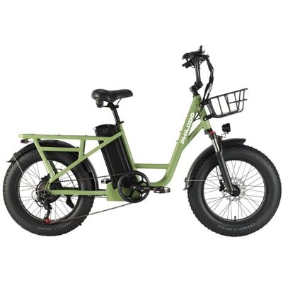PHILODO T1 Vélo Cargo Électrique 20 Fat Bike 960Wh Utilitaire Vert Vert - Publicité PHILODO T1 Vélo Cargo Électrique 20 Fat Bike 960Wh Utilitaire Vert Vert - Publicité