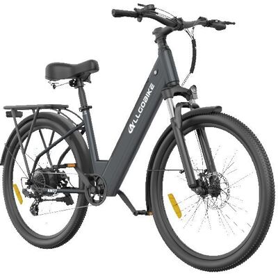 Vélo Électrique Ville Homme Femme 275 Pouces 250W Batterie 36V 15Ah Autonomie 100km Cadre Mixte pour Trajet Urbain ALLGOBIKE AM27 Gris - Publicité Vélo Électrique Ville Homme Femme 275 Pouces 250W Batterie 36V 15Ah Autonomie 100km Cadre Mixte pour Trajet Urbain ALLGOBIKE AM27 Gris - Publicité