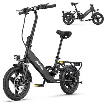 SMARTAI Vélo électrique pliable 14” - Moteur 250W - Batterie Amovible 36V 10.4Ah - Autonomie 60km - Freins à disque Noir Noir - Publicité SMARTAI Vélo électrique pliable 14” - Moteur 250W - Batterie Amovible 36V 10.4Ah - Autonomie 60km - Freins à disque Noir Noir - Publicité