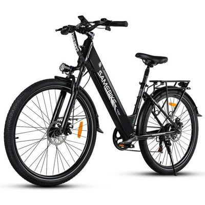 Vélo Urbain Femme Électrique Samebike RS-A01 Pro 500W 36V 15Ah Vitesse Max 35Km/H Cadre 26 Pouces Noir Noir - Publicité Vélo Urbain Femme Électrique Samebike RS-A01 Pro 500W 36V 15Ah Vitesse Max 35Km/H Cadre 26 Pouces Noir Noir - Publicité