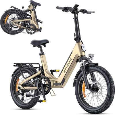 ENGWE L20 3.0 Boost - Vélo Électrique Pliable -Batterie Amovible 48V13.5Ah - Autonomie 120km - Pneus 20 - Recharge 2 heures - Doré Beige - Publicité ENGWE L20 3.0 Boost - Vélo Électrique Pliable -Batterie Amovible 48V13.5Ah - Autonomie 120km - Pneus 20 - Recharge 2 heures - Doré Beige - Publicité