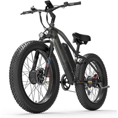 Vélo électrique - LANKELEISI MG740 PLUS - Autonomie 120km - Double moteur 2000W - SUMSUNG batterie 48V 20Ah - Vitesse 48 km/h VTT - Publicité Vélo électrique - LANKELEISI MG740 PLUS - Autonomie 120km - Double moteur 2000W - SUMSUNG batterie 48V 20Ah - Vitesse 48 km/h VTT - Publicité