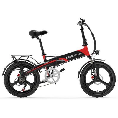 LANKELEISI G660 Vélo Électrique Pliant Urbain 20 Moteur 500W Batterie 48V 12.8Ah Autonomie 110km Shimano 7 VitessesNoir rouge - Publicité LANKELEISI G660 Vélo Électrique Pliant Urbain 20 Moteur 500W Batterie 48V 12.8Ah Autonomie 110km Shimano 7 VitessesNoir rouge - Publicité