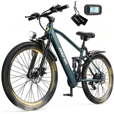 Vélo Électrique 26 AAIRSK GT 900- 250W Batterie 13Ah 36V Autonomie 30-50 km Freins à disque Shimano 21 vitesses Amortissement Bleu - Publicité Vélo Électrique 26 AAIRSK GT 900- 250W Batterie 13Ah 36V Autonomie 30-50 km Freins à disque Shimano 21 vitesses Amortissement Bleu - Publicité