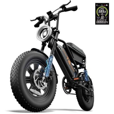 URLIFE - T16 - Vélo électrique - Moteur 250W - Batterie 48V 15.6Ah - VTT électrique - Autonomie 120 km - Noir Noir - Publicité URLIFE - T16 - Vélo électrique - Moteur 250W - Batterie 48V 15.6Ah - VTT électrique - Autonomie 120 km - Noir Noir - Publicité