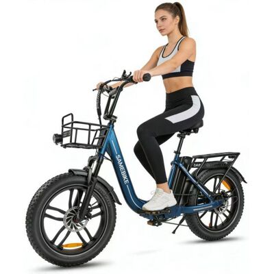 Samebike C05 Pro Vélo électrique 20- Moteur 500W - Batterie 36V/13Ah - Shimano 7 Vitesses - Frien à disque - Pneus 20*4“ Bleu q Bleu - Publicité Samebike C05 Pro Vélo électrique 20- Moteur 500W - Batterie 36V/13Ah - Shimano 7 Vitesses - Frien à disque - Pneus 20*4“ Bleu q Bleu - Publicité
