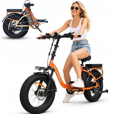 2026 BLUVALL Z01 - Vélo électrique pliant - Moteur 250 W - Batterie 36V 13Ah 25 km/h - Autonomie 50km - Pneus 20 x 30 - Orange Orange - Publicité 2026 BLUVALL Z01 - Vélo électrique pliant - Moteur 250 W - Batterie 36V 13Ah 25 km/h - Autonomie 50km - Pneus 20 x 30 - Orange Orange - Publicité