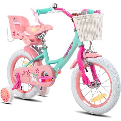 Vélo denfant - HILAND - JOYSTAR - 14 pouces - Vert - Avec roues auxiliaires Vert - Publicité Vélo denfant - HILAND - JOYSTAR - 14 pouces - Vert - Avec roues auxiliaires Vert - Publicité