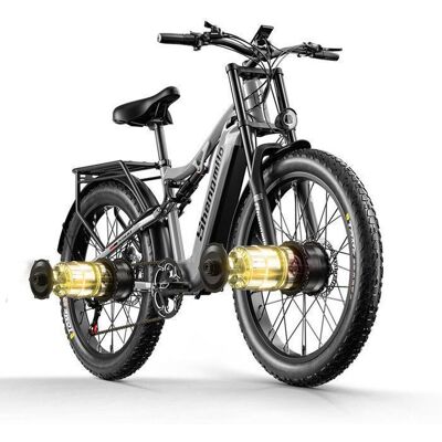 Vélo électrique - Shengmilo S600 - 2000W Double Moteur - fatbike velo electrique - Batterie Amovible 48V17.5Ah - Max 55Km/h - Gris Gris - Publicité Vélo électrique - Shengmilo S600 - 2000W Double Moteur - fatbike velo electrique - Batterie Amovible 48V17.5Ah - Max 55Km/h - Gris Gris - Publicité