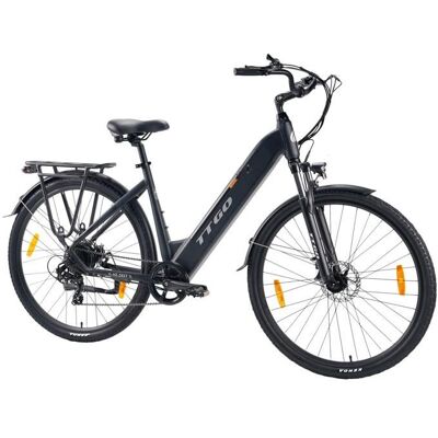 TTGO C3 28 pouces vélo électrique 250 W 36 V/20 Ah City eBike E-MTB Shimano 7 vitesses UE Noir - Publicité TTGO C3 28 pouces vélo électrique 250 W 36 V/20 Ah City eBike E-MTB Shimano 7 vitesses UE Noir - Publicité