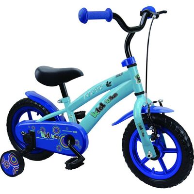 Vélo 12 KIDBIKE - monovitesse - cadre acier Bleu - Publicité Vélo 12 KIDBIKE - monovitesse - cadre acier Bleu - Publicité