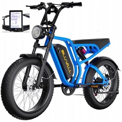 Vélo électrique 20Bluvall SU8 1200W 52V 20AH 48KM/H -Frein hydraulique-Bleu Bleu - Publicité Vélo électrique 20Bluvall SU8 1200W 52V 20AH 48KM/H -Frein hydraulique-Bleu Bleu - Publicité
