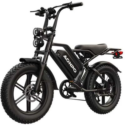 Vélo Électrique Tout-Terrain AONPO V20 Moteur 1500W Capacité de Montée 35° Pneu Large 20×4.0 Vitesse Max 55km/h Noir - Publicité Vélo Électrique Tout-Terrain AONPO V20 Moteur 1500W Capacité de Montée 35° Pneu Large 20×4.0 Vitesse Max 55km/h Noir - Publicité