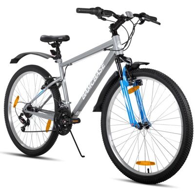 Hiland 26 Pouces Vélo VTT 18 Vitesses Unisexe/Adulte Cadre en Acier au Carbone Pour Ville et Loisirs Freins en V,Gris Gris - Publicité Hiland 26 Pouces Vélo VTT 18 Vitesses Unisexe/Adulte Cadre en Acier au Carbone Pour Ville et Loisirs Freins en V,Gris Gris - Publicité