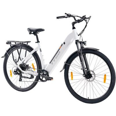 TTGO HZ-28ST Vélo électrique pour femmes/hommes 250W 36V 20Ah 110km 28 Shimano Blanc Blanc - Publicité TTGO HZ-28ST Vélo électrique pour femmes/hommes 250W 36V 20Ah 110km 28 Shimano Blanc Blanc - Publicité