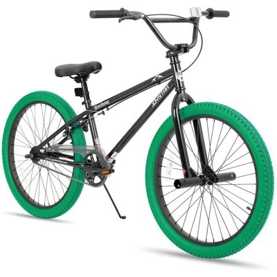 Vélo BMX Freestyle -JOYSTAR- 24”vélo enfant - Pour garçons filles et débutants - plus de 6 ans - 2 Pédales à clous - vert Vert - Publicité Vélo BMX Freestyle -JOYSTAR- 24”vélo enfant - Pour garçons filles et débutants - plus de 6 ans - 2 Pédales à clous - vert Vert - Publicité