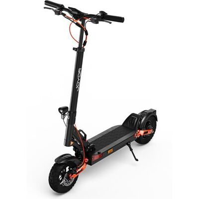 Trottinette électrique pliable pour adulte JOYOR T6 moteur 600 W batterie 48 V 18 Ah pneus tout-terrain de 10 pouces Noir - Publicité Trottinette électrique pliable pour adulte JOYOR T6 moteur 600 W batterie 48 V 18 Ah pneus tout-terrain de 10 pouces Noir - Publicité