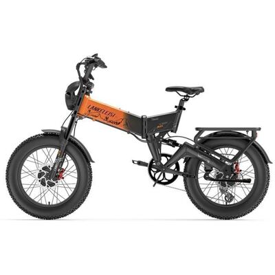 LANKELEISI X3000 MAX 2000W Vélo électrique à double moteur(couleur orange) Orange - Publicité LANKELEISI X3000 MAX 2000W Vélo électrique à double moteur(couleur orange) Orange - Publicité