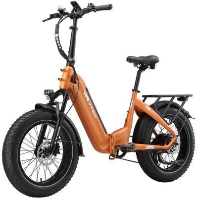 TTGO F6boost - Roues 20 x 4.0 Vélo Électrique Pliable - Moteur 250W 25km/h - Batterie 48V18Ah E-Bike- Autonomie 120-140km - orange Orange - Publicité TTGO F6boost - Roues 20 x 4.0 Vélo Électrique Pliable - Moteur 250W 25km/h - Batterie 48V18Ah E-Bike- Autonomie 120-140km - orange Orange - Publicité