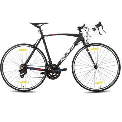 HILAND Vélo de route/vélo de ville -Cadre en alliage daluminium 700c -Vélo de route urbain - 14 vitesses - taille S Unisexe - Noir Noir - Publicité HILAND Vélo de route/vélo de ville -Cadre en alliage daluminium 700c -Vélo de route urbain - 14 vitesses - taille S Unisexe - Noir Noir - Publicité