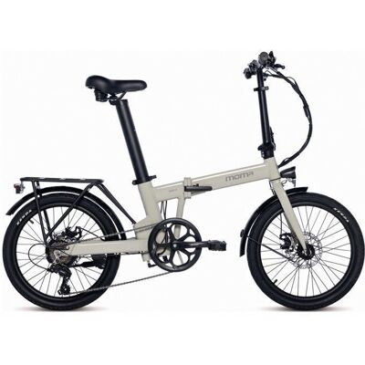 MOMA BIKES Vélo électrique pliant Fold-e 20 Shimano 6 vitesses Freins a disques 60km dautonomie Beige - Publicité MOMA BIKES Vélo électrique pliant Fold-e 20 Shimano 6 vitesses Freins a disques 60km dautonomie Beige - Publicité