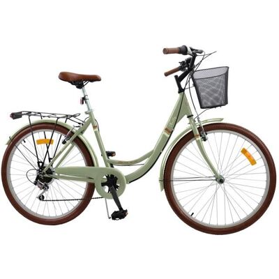 Vélo de ville 26 MERCIER - 6 vitesses - cadre enjambement bas - vert - femme Vert - Publicité Vélo de ville 26 MERCIER - 6 vitesses - cadre enjambement bas - vert - femme Vert - Publicité