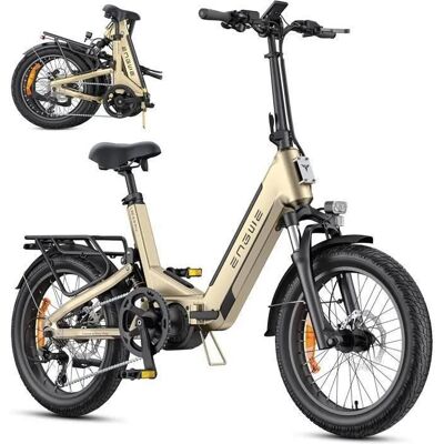 ENGWE L20 3.0 Pro - Vélo Électrique Pliable 20 - Batterie Amovible 48V15Ah - Autonomie 120km - Frein à disque hydraulique - Doré Beige - Publicité ENGWE L20 3.0 Pro - Vélo Électrique Pliable 20 - Batterie Amovible 48V15Ah - Autonomie 120km - Frein à disque hydraulique - Doré Beige - Publicité