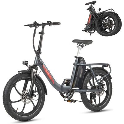 Vélo Électrique MAXTURN MULE - Moteur 250W Batterie 48V20AH 20 Frein à Disque Mécanique - Gris Gris - Publicité Vélo Électrique MAXTURN MULE - Moteur 250W Batterie 48V20AH 20 Frein à Disque Mécanique - Gris Gris - Publicité
