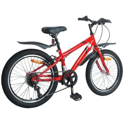 VIDAXL Vélo pour Enfants 24 Pouces 6-Speed pour les 8-12 ans Rouge - pour filles et garçons JJ217555 Rouge - Publicité VIDAXL Vélo pour Enfants 24 Pouces 6-Speed pour les 8-12 ans Rouge - pour filles et garçons JJ217555 Rouge - Publicité
