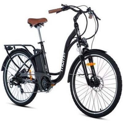 Moma bikes - Vélo Electrique de ville 26 - Bat. 36V 16Ah - Autonomie Max 80km - SHIMANO 7vitesses - Freins Hydrau. - Reconditionné Noir - Publicité Moma bikes - Vélo Electrique de ville 26 - Bat. 36V 16Ah - Autonomie Max 80km - SHIMANO 7vitesses - Freins Hydrau. - Reconditionné Noir - Publicité