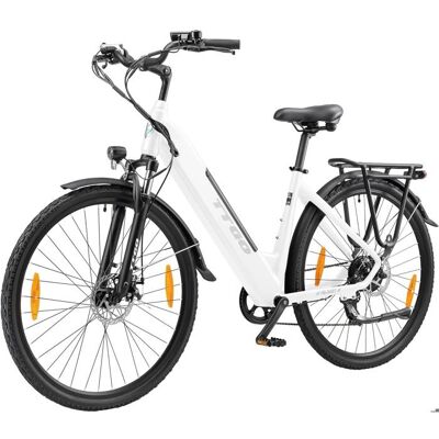 TTGO HZ-28ST Vélo électrique urbains 28 pouces à 7 vitesses maximale 25 km/h moteur 250W 45Nm avec batterie amovible 36V 20Ah Blanc Blanc - Publicité TTGO HZ-28ST Vélo électrique urbains 28 pouces à 7 vitesses maximale 25 km/h moteur 250W 45Nm avec batterie amovible 36V 20Ah Blanc Blanc - Publicité