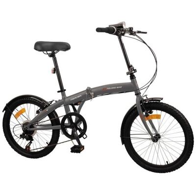 Vélo pliant 20 MERCIER - 6 vitesses - gris - mixte Blanc - Publicité Vélo pliant 20 MERCIER - 6 vitesses - gris - mixte Blanc - Publicité