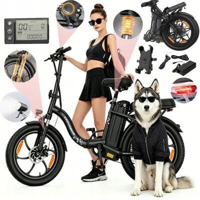Vélo Électrique Pliable Adulte WITAMBIKE C16 20 Pouces Moteur 250W Couple 47Nm Batterie Amovible 48V16Ah Autonomie 90km 7 Vitesses Noir - Publicité Vélo Électrique Pliable Adulte WITAMBIKE C16 20 Pouces Moteur 250W Couple 47Nm Batterie Amovible 48V16Ah Autonomie 90km 7 Vitesses Noir - Publicité