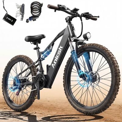 AAIRSK Vélo Électrique 26 Pneus Tout Terrain batterie 48V 20Ah autonomie 50-70KM Écran LCD couleur- 250W Shimano 21 vitesses-amortissement Noir - Publicité AAIRSK Vélo Électrique 26 Pneus Tout Terrain batterie 48V 20Ah autonomie 50-70KM Écran LCD couleur- 250W Shimano 21 vitesses-amortissement Noir - Publicité