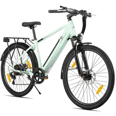 Vélo électrique Hiland - 26 pouces - Moteur 250 W batterie 36 V 104 Ah modèle unisexe 7 vitesses équipé de freins à disqueVert Vert - Publicité Vélo électrique Hiland - 26 pouces - Moteur 250 W batterie 36 V 104 Ah modèle unisexe 7 vitesses équipé de freins à disqueVert Vert - Publicité