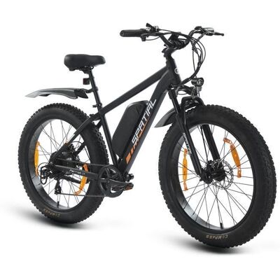 SPATIAL Vélo électrique 26*4 Noir-Moteur 1000W- Batterie 48V13Ah- Shimano 7 Vitesses - VTT Ville E-Bike - Autonomie 110 km Noir - Publicité SPATIAL Vélo électrique 26*4 Noir-Moteur 1000W- Batterie 48V13Ah- Shimano 7 Vitesses - VTT Ville E-Bike - Autonomie 110 km Noir - Publicité