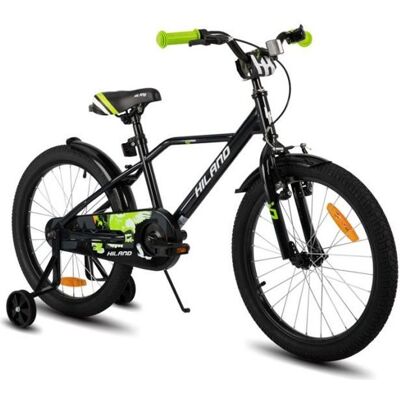 Vélo denfant - HILAND - 20 pouces - 7-13 ans - Acier robuste - Freins en V et rétropédalage Vert - Publicité Vélo denfant - HILAND - 20 pouces - 7-13 ans - Acier robuste - Freins en V et rétropédalage Vert - Publicité