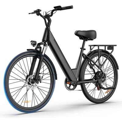 Vélo électrique de ville URLIFE E26 26 po batterie amovible 48 V 104 Ah noir Noir - Publicité Vélo électrique de ville URLIFE E26 26 po batterie amovible 48 V 104 Ah noir Noir - Publicité