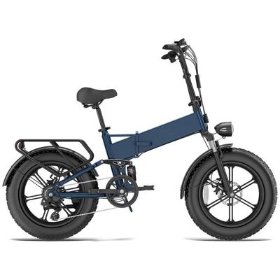 Vélo électrique pliant URLIFE T5 Fatbike 20 po batterie amovible bleu Bleu - Publicité Vélo électrique pliant URLIFE T5 Fatbike 20 po batterie amovible bleu Bleu - Publicité