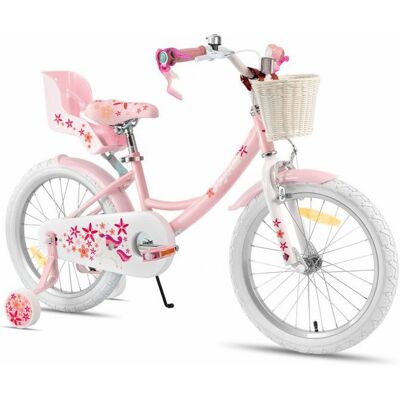 Vélo enfant - JOYSTAR Unicorn - 18 pouces - Rose clair - Roues dentraînement amovibles Rose - Publicité Vélo enfant - JOYSTAR Unicorn - 18 pouces - Rose clair - Roues dentraînement amovibles Rose - Publicité