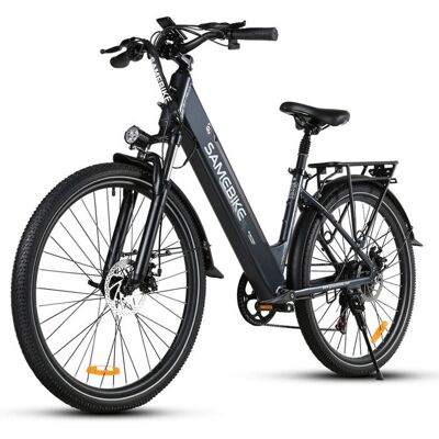 Vélo Electrique Samebike RS-A01 Pro - 500 W - 36 V 15 Ah - Vitesse Max 35 km/h Vélo Electrique Urbain Femme Cadre 26 PoucesGris Gris - Publicité Vélo Electrique Samebike RS-A01 Pro - 500 W - 36 V 15 Ah - Vitesse Max 35 km/h Vélo Electrique Urbain Femme Cadre 26 PoucesGris Gris - Publicité