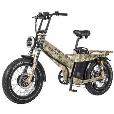Vélo électrique 3000W,TESWAY X7 AWD, 52V,60AH,51km/h,Autonomie 320km,20 Pouces,Fatbike,Double Amortisseur,NFC,Étanchéité,Camouflage - Publicité Vélo électrique 3000W,TESWAY X7 AWD, 52V,60AH,51km/h,Autonomie 320km,20 Pouces,Fatbike,Double Amortisseur,NFC,Étanchéité,Camouflage - Publicité