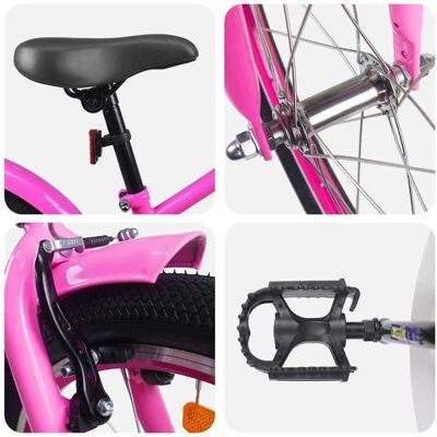 SALALIS - Vélo pour Enfants 22 Pouces 7-12 Rose foncé Rose - Publicité SALALIS - Vélo pour Enfants 22 Pouces 7-12 Rose foncé Rose - Publicité
