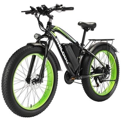 Vélo Électrique PHILODO H7 Pro 1000W 48V 17.5Ah 840Wh Pneus 26×4.0 Freins Hydrauliques 21 Vitesses 45 km/h Vert Vert - Publicité Vélo Électrique PHILODO H7 Pro 1000W 48V 17.5Ah 840Wh Pneus 26×4.0 Freins Hydrauliques 21 Vitesses 45 km/h Vert Vert - Publicité