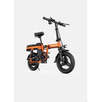 ENGWE T14 - Velo Electrique Pliable 250W 48V10AH Top 20mph 14 pouces Autonomie 28km Mini-e-bike de Ville-Orangé - Publicité ENGWE T14 - Velo Electrique Pliable 250W 48V10AH Top 20mph 14 pouces Autonomie 28km Mini-e-bike de Ville-Orangé - Publicité