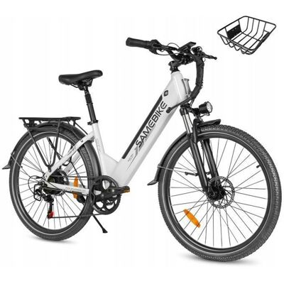 SAMEBIKE - RS-A01 Pro-T - Vélo Électrique - Moteur 500W - Batterie 36V 15Ah - Vitesse Max 25km/h - 90KM Autonomie - Blanc Blanc - Publicité SAMEBIKE - RS-A01 Pro-T - Vélo Électrique - Moteur 500W - Batterie 36V 15Ah - Vitesse Max 25km/h - 90KM Autonomie - Blanc Blanc - Publicité