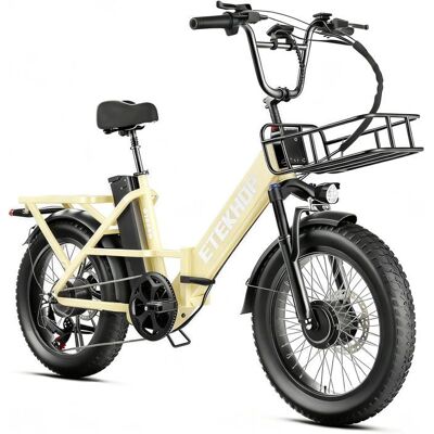 POLARNA Vélo Électrique VTT 20 Double Moteur 2000W - Double Batterie 36V 42Ah - VÉLO ÉLECTRIQUE DE MONTAGNE Beige - Publicité POLARNA Vélo Électrique VTT 20 Double Moteur 2000W - Double Batterie 36V 42Ah - VÉLO ÉLECTRIQUE DE MONTAGNE Beige - Publicité