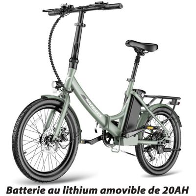 Vélo électrique pliant FAFREES F20 Light - Moteur 250W 36V 20Ah - Autonomie 100km - 7 vitesses Shimano - Vert Vert - Publicité Vélo électrique pliant FAFREES F20 Light - Moteur 250W 36V 20Ah - Autonomie 100km - 7 vitesses Shimano - Vert Vert - Publicité