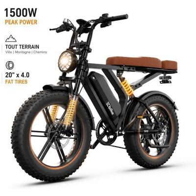 Fatbike Électrique Adulte 1500W Peak–Vélo Tout Terrain 20x4.0Gros Pneus–Batterie Amovible 48V15Ah–VTT Électrique Montagne Ville TST Noir - Publicité Fatbike Électrique Adulte 1500W Peak–Vélo Tout Terrain 20x4.0Gros Pneus–Batterie Amovible 48V15Ah–VTT Électrique Montagne Ville TST Noir - Publicité