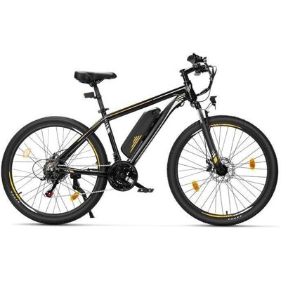 Touroll U1 26 Vélo Électrique Tout Terrain - Moteur 250W - Batterie 468 Wh - 21 Vitesses Shimano - Autonomie 65km - Suspension 80mm Noir - Publicité Touroll U1 26 Vélo Électrique Tout Terrain - Moteur 250W - Batterie 468 Wh - 21 Vitesses Shimano - Autonomie 65km - Suspension 80mm Noir - Publicité
